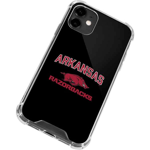 University of Arkansas-Fayetteville Razorbacks Black iPhone 12 Clear Case