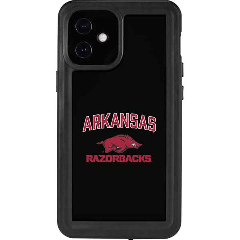 University of Arkansas-Fayetteville Razorbacks Black iPhone 12 Mini Waterproof Case