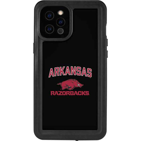 University of Arkansas-Fayetteville Razorbacks Black iPhone 12 Pro Max Waterproof Case