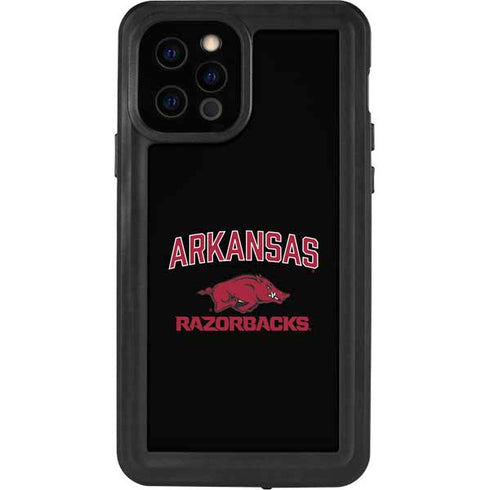 University of Arkansas-Fayetteville Razorbacks Black iPhone 12 Pro Waterproof Case