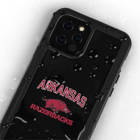 University of Arkansas-Fayetteville Razorbacks Black iPhone 12 Pro Waterproof Case