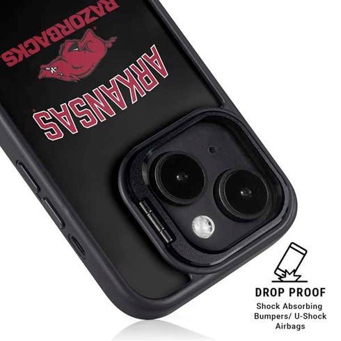 University of Arkansas-Fayetteville Razorbacks Black iPhone 13 Kickstand Case