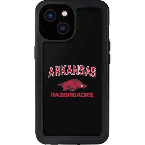 University of Arkansas-Fayetteville Razorbacks Black iPhone 13 Mini Waterproof Case