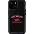 University of Arkansas-Fayetteville Razorbacks Black iPhone 13 Mini Waterproof Case