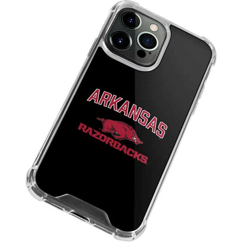 University of Arkansas-Fayetteville Razorbacks Black iPhone 13 Pro Clear Case