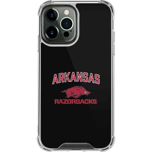 University of Arkansas-Fayetteville Razorbacks Black iPhone 13 Pro Max Clear Case
