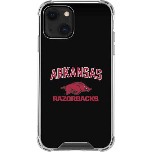 University of Arkansas-Fayetteville Razorbacks Black iPhone 14 Plus Clear Case