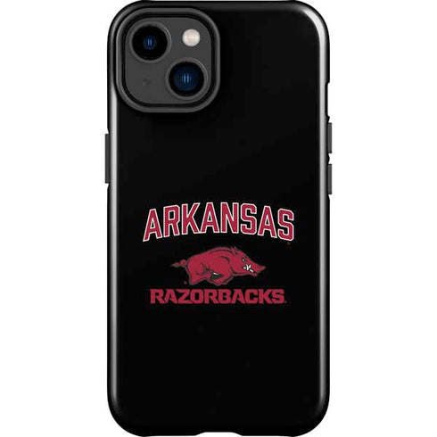University of Arkansas-Fayetteville Razorbacks Black iPhone 14 Plus Impact Case