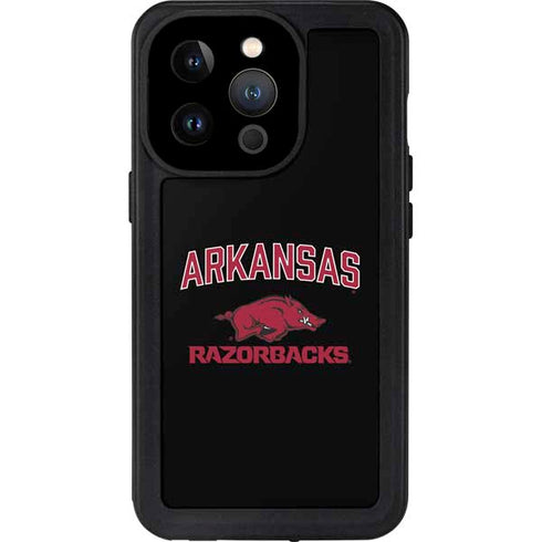 University of Arkansas-Fayetteville Razorbacks Black iPhone 14 Pro Waterproof Case