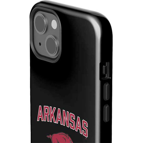 University of Arkansas-Fayetteville Razorbacks Black iPhone 15 Impact Case