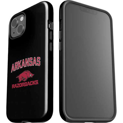 University of Arkansas-Fayetteville Razorbacks Black iPhone 15 Plus Impact Case