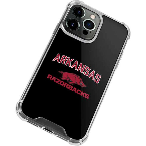 University of Arkansas-Fayetteville Razorbacks Black iPhone 15 Pro Clear Case