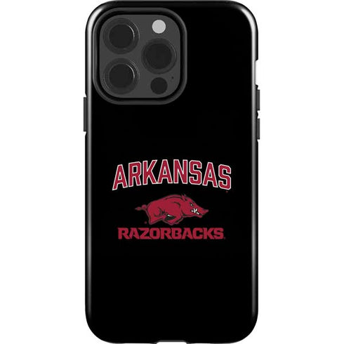 University of Arkansas-Fayetteville Razorbacks Black iPhone 15 Pro Impact Case