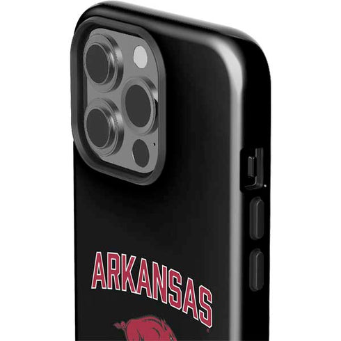 University of Arkansas-Fayetteville Razorbacks Black iPhone 15 Pro Impact Case