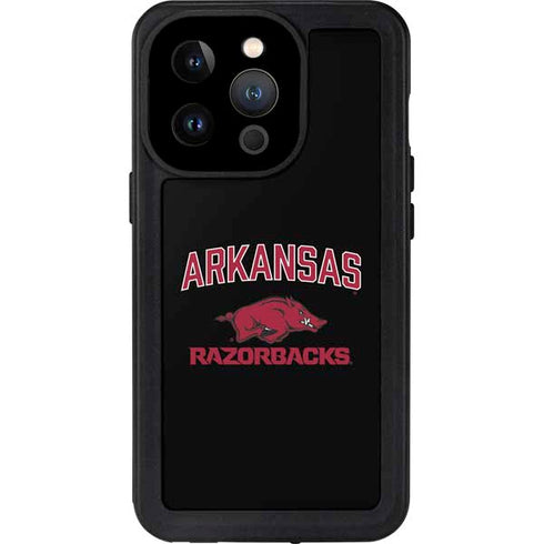 University of Arkansas-Fayetteville Razorbacks Black iPhone 15 Pro Waterproof Case