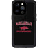 University of Arkansas-Fayetteville Razorbacks Black iPhone 15 Pro Waterproof Case