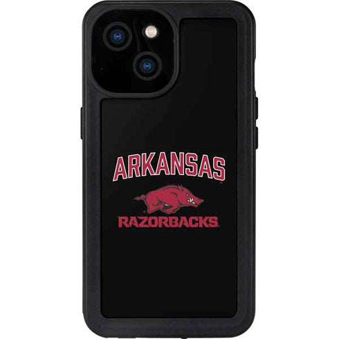 University of Arkansas-Fayetteville Razorbacks Black iPhone 15 Waterproof Case