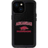 University of Arkansas-Fayetteville Razorbacks Black iPhone 15 Waterproof Case
