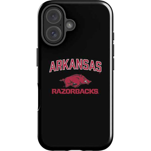 University of Arkansas-Fayetteville Razorbacks Black iPhone 16 Impact Case