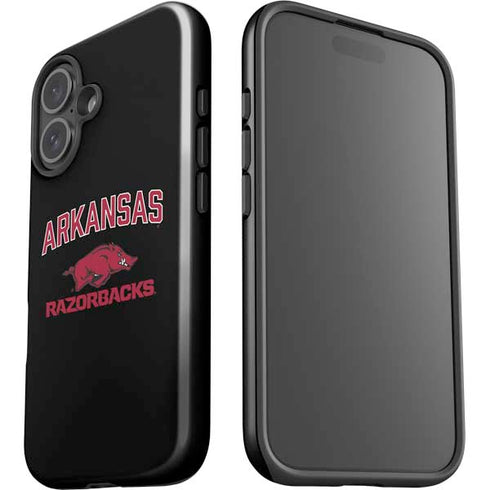 University of Arkansas-Fayetteville Razorbacks Black iPhone 16 Impact Case