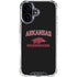 University of Arkansas-Fayetteville Razorbacks Black iPhone 16 Plus Clear Case