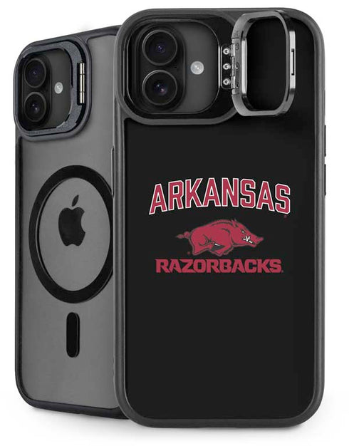 University of Arkansas-Fayetteville Razorbacks Black iPhone 16 Plus Kickstand Case
