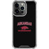 University of Arkansas-Fayetteville Razorbacks Black iPhone 16 Pro Clear Case