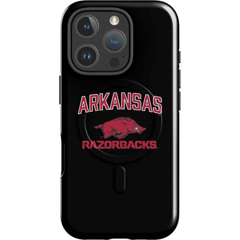 University of Arkansas-Fayetteville Razorbacks Black iPhone 16 Pro Magsafe Impact Case
