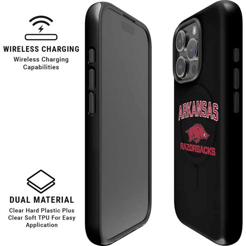 University of Arkansas-Fayetteville Razorbacks Black iPhone 16 Pro Magsafe Impact Case
