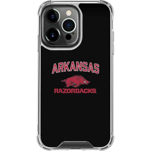 University of Arkansas-Fayetteville Razorbacks Black iPhone 16 Pro Max Clear Case