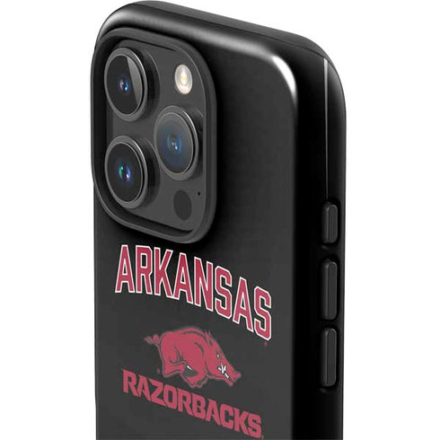 University of Arkansas-Fayetteville Razorbacks Black iPhone 16 Pro Max Impact Case