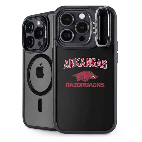 University of Arkansas-Fayetteville Razorbacks Black iPhone 16 Pro Max Kickstand Case