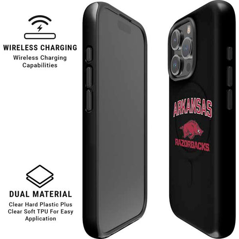 University of Arkansas-Fayetteville Razorbacks Black iPhone 16 Pro Max Magsafe Impact Case