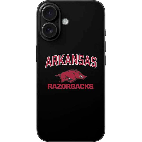 University of Arkansas-Fayetteville Razorbacks Black iPhone 16 Skin