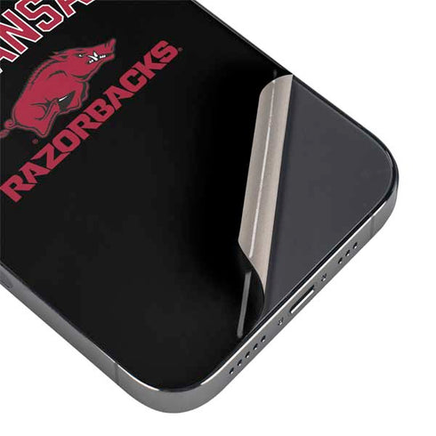 University of Arkansas-Fayetteville Razorbacks Black iPhone 16e Skin