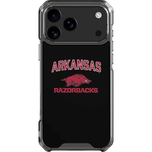 University of Arkansas-Fayetteville Razorbacks Black iPhone 18 Pro Max Clear Case