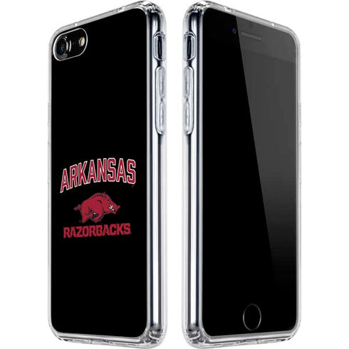 University of Arkansas-Fayetteville Razorbacks Black iPhone SE (2nd & 3rd Gen) Clear Case