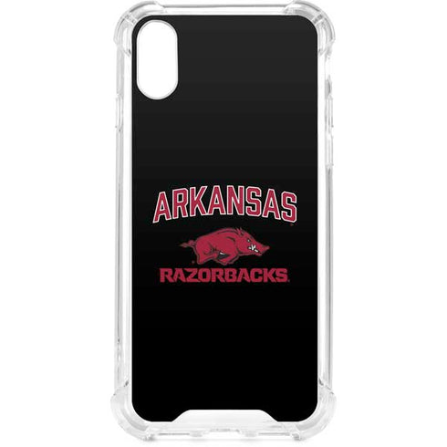 University of Arkansas-Fayetteville Razorbacks Black iPhone XS Clear Case
