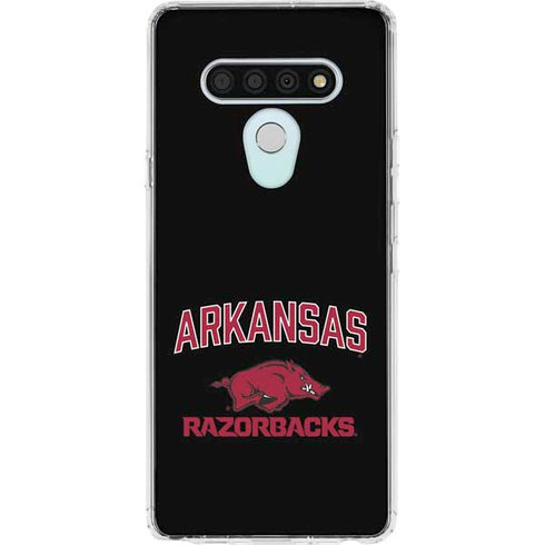 University of Arkansas-Fayetteville Razorbacks Black LG Stylo 6 Clear Case