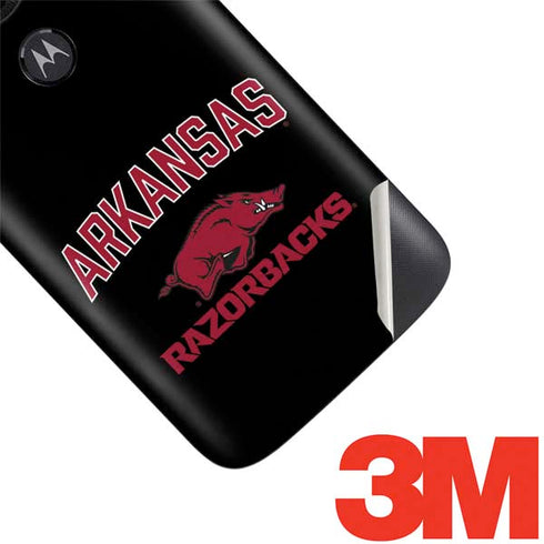 University of Arkansas-Fayetteville Razorbacks Black Moto E5 Play Skin