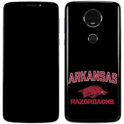 University of Arkansas-Fayetteville Razorbacks Black Moto E5 Plus Skin