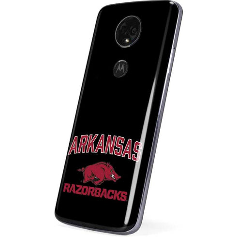 University of Arkansas-Fayetteville Razorbacks Black Moto E5 Plus Skin