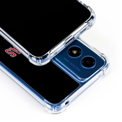 University of Arkansas-Fayetteville Razorbacks Black Moto G 5G (2024) Clear Case