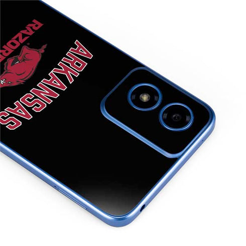 University of Arkansas-Fayetteville Razorbacks Black Moto G Play 4G (2024) Skin