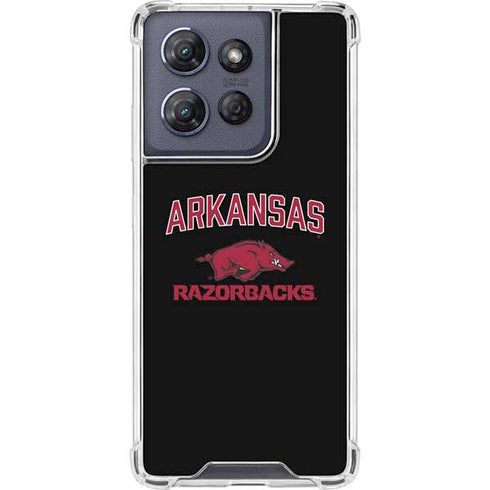 University of Arkansas-Fayetteville Razorbacks Black Moto G Play 5G (2025) Clear Case