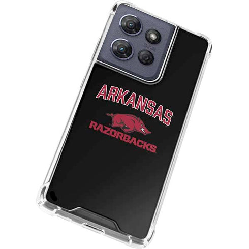 University of Arkansas-Fayetteville Razorbacks Black Moto G Play 5G (2025) Clear Case