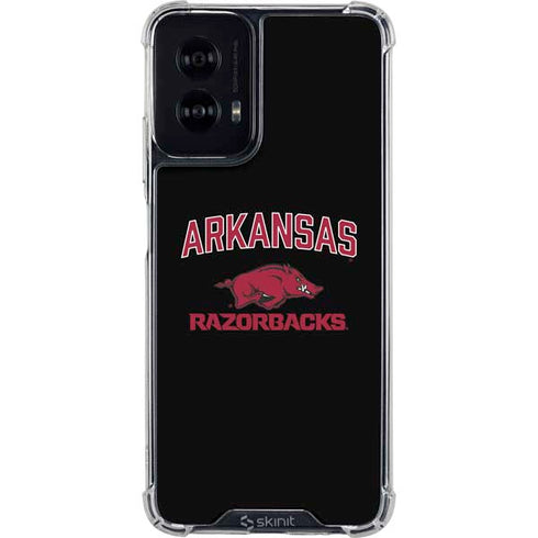 University of Arkansas-Fayetteville Razorbacks Black Moto G Power 5G (2024) Clear Case