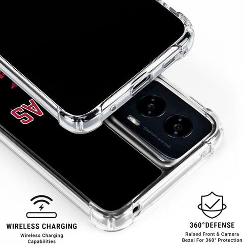 University of Arkansas-Fayetteville Razorbacks Black Moto G Power 5G (2024) Clear Case