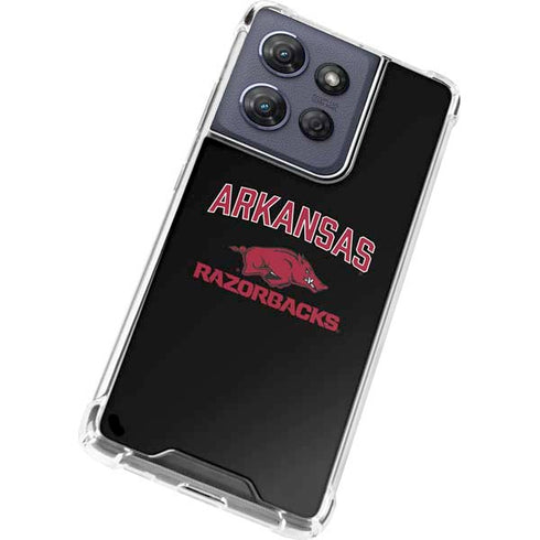 University of Arkansas-Fayetteville Razorbacks Black Moto G Power 5G (2025) Clear Case