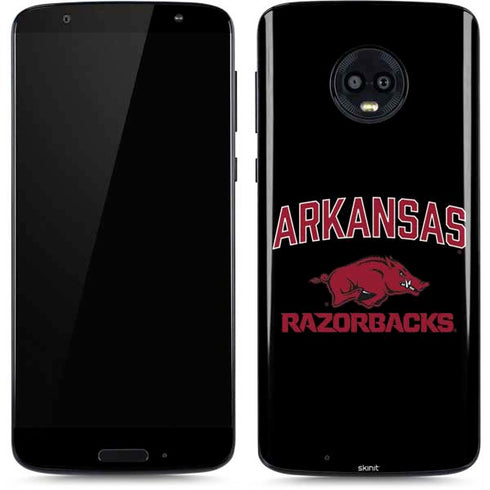 University of Arkansas-Fayetteville Razorbacks Black Moto G6 Skin